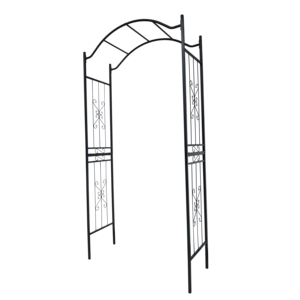 DB Metal <b>Garden</b> Arch Black Powder Coated 3.6ft X 1.47ft Climbing Plants Support 7.5ft Height Outdoor Ornament - Product Image 6