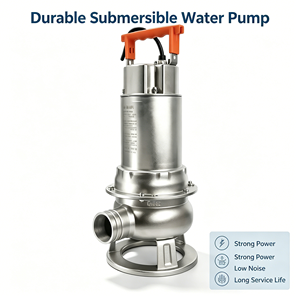 Pompe submersible manuelle en acier inoxydable QWK, non automatique, sans flotteur, connexion à bride, pour eaux usées - Product Image 3