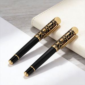 High-end Engraved Metal Ballpoint <b>Pen</b> with logo Business Signature Metal <b>Pen</b> Black Custom <b>Pen</b> Suitable for Corporate Event Gifts - Product Image 2