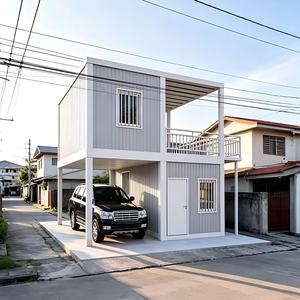 <span class=keywords><strong>Casa</strong></span> Contenedor Prefabricada <span class=keywords><strong>de</strong></span> Dos Pisos <span class=keywords><strong>de</strong></span> 20 pies/40 pies <span class=keywords><strong>con</strong></span> Balcón Abierto y Cochera, <span class=keywords><strong>Casa</strong></span> Móvil Moderna <span class=keywords><strong>con</strong></span> Estructura <span class=keywords><strong>de</strong></span> Acero Ligero, Vivienda Modular - Product Image 1