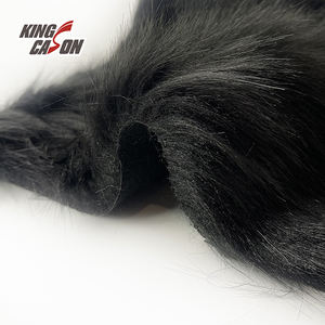 Kingcason fábrica china 100% poliéster tejido sólido teñido Pelo Largo perro tela <span class=keywords><strong>de</strong></span> piel sintética para damas ropa abrigo chaqueta Juguetes - Product Image 3