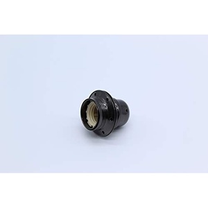 Portalámparas decorativo negro E27, diseño elegante, ideal para iluminación ambiental en hogares y espacios comerciales. - Product Image 2