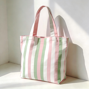 Sac fourre-tout en toile de coton biologique personnalisé avec logo imprimé, écologique, recyclable, réutilisable, uni, vierge, avec poignées en corde - Product Image 1