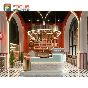 Estante de exhibición comercial para café, estantería para granos de café, estante de exhibición para café de madera mate - Product Image 4