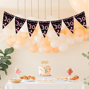 Guirnalda de Cumpleaños con Diseño de Estrella de la Banda Blackpink, Decoración Triangular de Papel para Fiestas de 16, 21, 30 y 50 Años, Accesorios Desechables para Decoración de Locales - Product Image 4