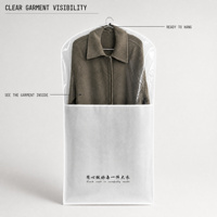 Housse de rangement transparente pour vêtements, sac de protection pour manteaux, sac de rangement suspendu pour l'organisation de la garde-robe