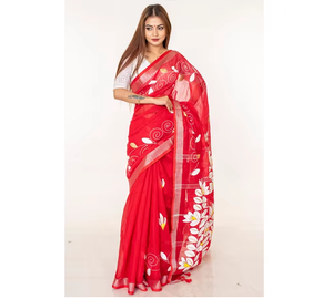 Sari de Seda Premium para Mujer, Diseño Tejido Dorado Elegante, Ropa Étnica India Tradicional para Fiestas y Festivales - Product Image 3