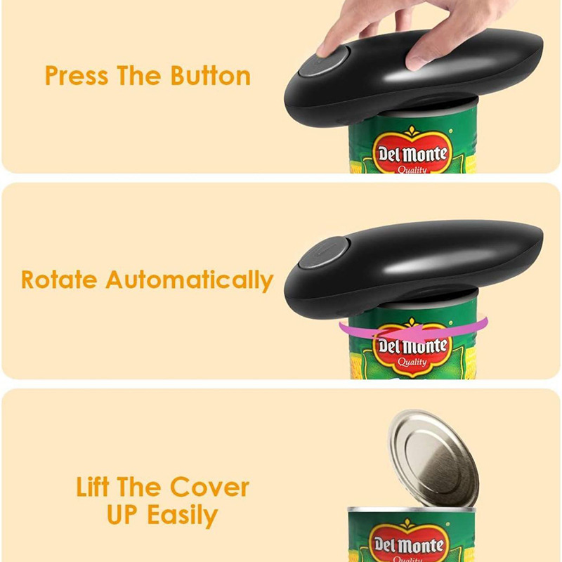 ZapMaster Electric Can Opener: One-Touch Operation, Smooth Edge, Battery-Powered, Ideal For Seniors And Busy Cooks - Vysta Home
