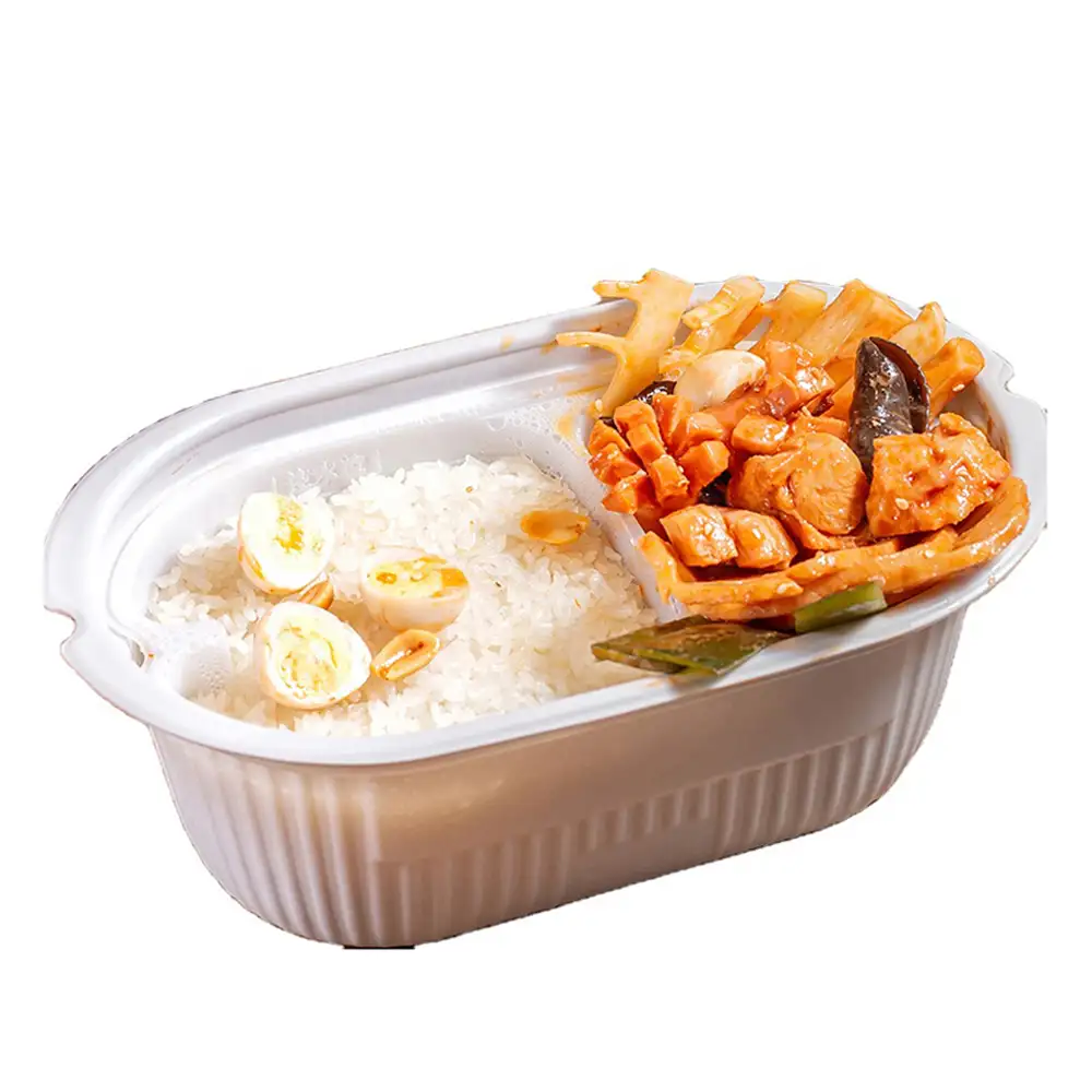 السعرات الحرارية المنخفضة المأكولات التقليدية سريع الطبخ وجبة الأرز الصينية طعام سريع التحضير