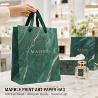 Sacs cadeaux en papier vert de luxe personnalisés, imprimés sur mesure, écologiques, plusieurs tailles, petits sacs à bijoux avec poignées en ruban