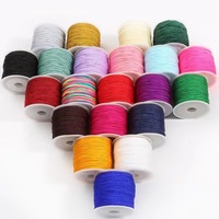 0.8mm coloré tressé Nylon bricolage matériel pour la fabrication de bijoux mode fil à coudre cordon bijoux Jade fil noeud perles chaîne
