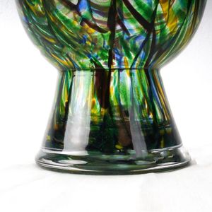 Jarrón de Flores Secas para Decoración de Dormitorio, Regalo, Jarrones de Vidrio Verde Murano, Jarrones de Vidrio Hidropónico de Boca Ancha y Coloridos - Product Image 3