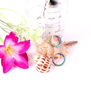 <span class=keywords><strong>Pendientes</strong></span> de moda de acero inoxidable antialérgico de joyería Ason, <span class=keywords><strong>pendientes</strong></span> de nuevo modelo, hermosos <span class=keywords><strong>pendientes</strong></span> de aro de colores para mujer - Product Image 4