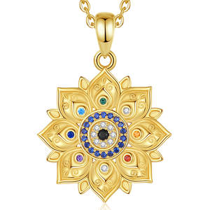 Merryshine 925 gioielli in argento sterling donne devils hamsa diabolico blue eye collana di fascino del pendente - Product Image 1