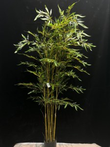 Albero di bambù artificiale ad alta simulazione Bonsai verde foglie di plastica pianta di simulazione per la casa soggiorno arredamento per il compleanno - Product Image 3
