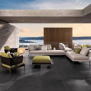 Canapé lounge moderne <span class=keywords><strong>en</strong></span> aluminium dernier modèle <span class=keywords><strong>de</strong></span> canapé <span class=keywords><strong>en</strong></span> métal pour patio <span class=keywords><strong>de</strong></span> gros - Product Image 4