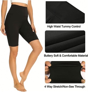 Pantalons de yoga pour femmes, couleur unie, ajustés, décontractés, pour la <span class=keywords><strong>plage</strong></span>, le sport, la course à pied, la salle de sport, shorts de cycliste pour femmes - Product Image 4