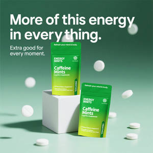 Fabricante OEM de Balas de Cafeína para Redução de Estresse em Adultos, Sabor de Menta Fresca, Fórmula Sem Açúcar, Balas Energéticas - Product Image 4