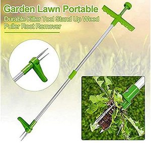 Strumento di rimozione delle radici porta artigli porta artigli manopola porta giardino manuale con manico lungo in alluminio estrattore di erbaccia - Product Image 3