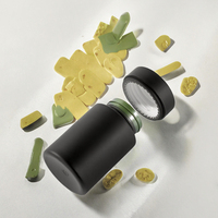 Bouteille vide en plastique PET personnalisée pour médicaments liquides, pilules, capsules, compléments alimentaires, avec bouchon en aluminium doré, 100 ml, 120 ml, 180 ml