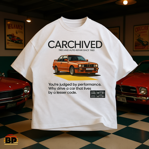 CARCHIVED T-shirt Grafica Auto Retrò Oversize Unisex Stile Vintage da Corsa Regalo per Amanti delle Auto - Product Image 2