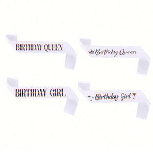 Cinturón de Etiqueta Personalizado para Fiesta de Cumpleaños o Boda, Diseño de Reina Fabulosa, Correa Digital en Oro Rosa, Suave y Romántica, Artículo Promocional para Fiestas - Product Image 6