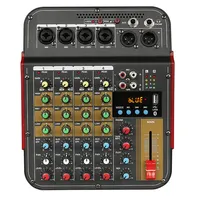6 canaux Micro Numérique Audio Console De Mixage Avec Alimentation fantôme 48V Pour Enregistrement Dj Scène Prise Ue