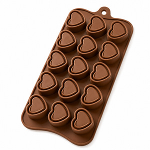 Heart Shaped Silicone Chocolate Mold 15Cup DIY Ice Cube Cookie Fondant Mold Oven Safe Flexible Food Grade - Product Image 4