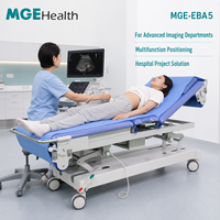Table d'examen médical multifonctionnelle à ultrasons électrique pour usage hospitalier, avec glissière longitudinale, élévation de la taille et batterie de secours intégrée