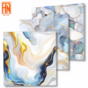 Carreaux de porcelaine en marbre poli brillant 60x60, couleur or, pour salon moderne, antidérapants, fonction briques réfractaires, intérieurs - Product Image 1