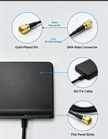 Antenne MIMO 5G Aurora Yu 8 bandes, large bande 5G NR 4G WiFi6, panneau directionnel large bande, montage sur base, 2x pour mâle vertical 3dBi