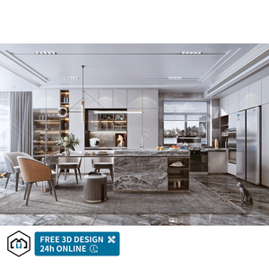 Meubles de cuisine modulaires personnalisés <span class=keywords><strong>George</strong></span> avec comptoirs en stratifié et en résine, meubles de rangement modernes en bois massif - Product Image 2