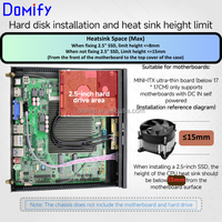 Boîtier de bureau HTPC ultra-fin personnalisé en usine, châssis métallique mince, boîtier PC Mini ITX avec support mural VESA G02-T35 en stock