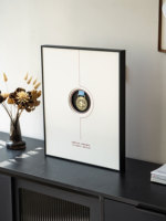 Cadre photo moderne en métal noir de haute qualité avec un design durable et écologique et une carte blanche pour la décoration de la maison