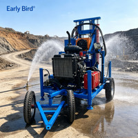 Machine de forage de puits portable haute puissance avec une profondeur maximale de 220 m et quatre roues