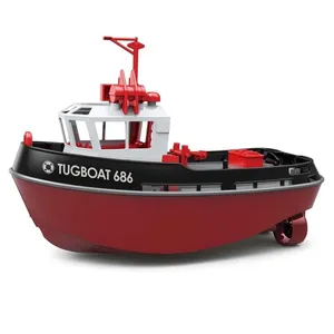 Uzaktan kumanda römorkör 1:72 simülasyon kırmızı yangın tekne 2.4g oyuncak modeli dekore balıkçı teknesi çocuk noel doğum günü hediyesi