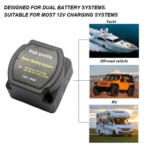Aislador de batería <span class=keywords><strong>Dual</strong></span> para coche marino, relé sensible al voltaje inteligente, resistente al agua, 12V, 140A - Product Image 6