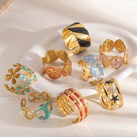 Bracelet Femme Personnalisé Géométrique en Acier Inoxydable Électroplaqué Irrégulier Luxe Simple Bracelet Ouvert Bijoux pour Femme
