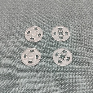 2 Cái Nút Bấm Nhựa Tròn Được May Bằng Nhựa Màu Trắng Đen Trong Suốt, Đinh Tán Ép Nhựa 10Mm - Product Image 6