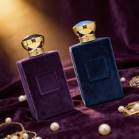 Flacon de parfum vide en verre rectangulaire de 100 ml, qualité brume, avec capuchon rond à sertir, personnalisable en gros par le fabricant Anding