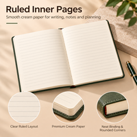 Carnet rétro personnalisable avec ceinture tressée et boucle à ardillon, agenda personnalisé avec logo pour coffret cadeau d'affaires