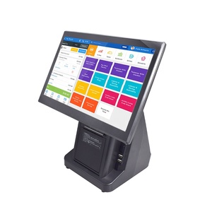 15.6 inch đầy đủ thiết lập điểm của cửa hàng bán màn hình cảm ứng tiền mặt đăng ký Máy giành chiến thắng 10 bán lẻ tất cả trong một hệ thống POS với máy in - Product Image 1