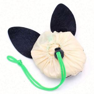 <b>Creative</b> Cartoon Dog Shape Pendant Foldable Shopping Bag Cute Portable Polyester Superet Tote Bag With Customized Logo - Product Image 6