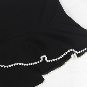 Otoño nuevo diseño estilo Casual volantes Irregular negro con cuentas bajo las faldas cortas. - Product Image 5