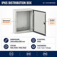 Boîte de distribution électrique extérieure étanche IP65 en acier laminé à froid/acier galvanisé avec revêtement en poudre