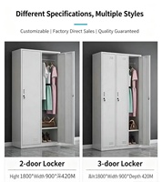 Armoire de rangement en métal à 2 portes pour bureau, école, employés
