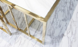 Vendita al dettaglio di scarpa moderna vetrina in acciaio inox semplice marmo tabella di visualizzazione - Product Image 2