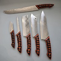 CGF6R Couteau à filet à lame San Mai à texture forgée unique Full Tang G10 Couteau à désosser à usage quotidien Couteaux de cuisine