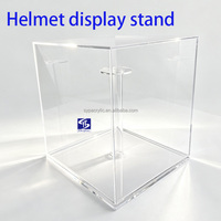 Vitrine de présentation pour casque de moto SYP, en acrylique, protégée contre les UV, transparente, taille personnalisable pour magasin de détail