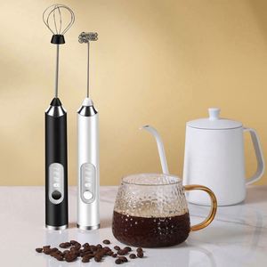 Wholesale Rechargeable Milk Frother 3 Speed Foam <b>Maker</b> With 2 Mixers Custom Logo - Product Image 3